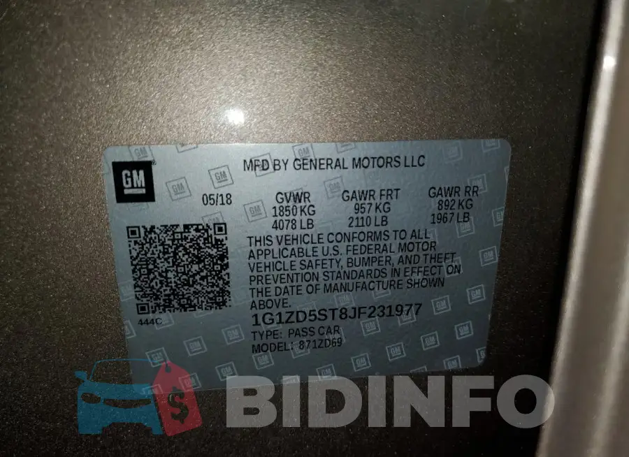 1G1ZD5ST8JF231977 Photo# 13