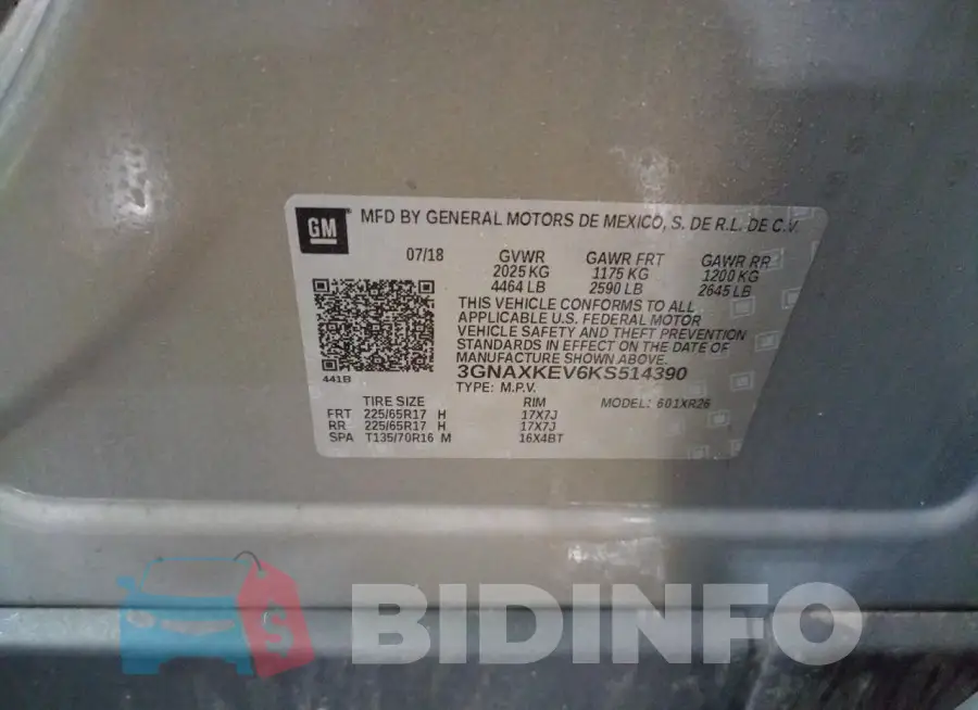 3GNAXKEV6KS514390 Photo# 12