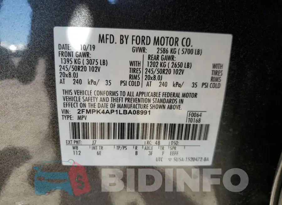 2FMPK4AP1LBA08991 Photo# 11