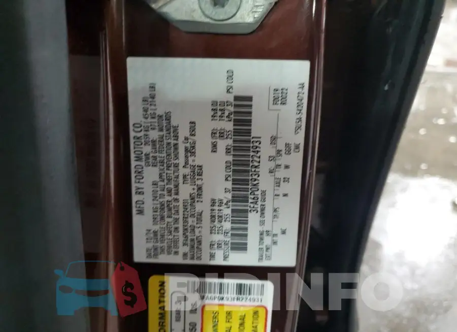 3FA6P0K93FR224931 Photo# 12