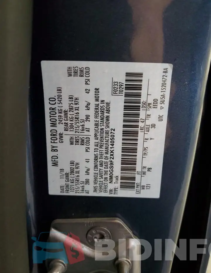 NM0GS9F2XK1405072 Photo# 13