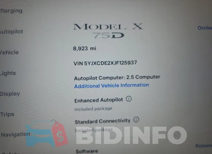 5YJXCDE2XJF125937 Photo# 9