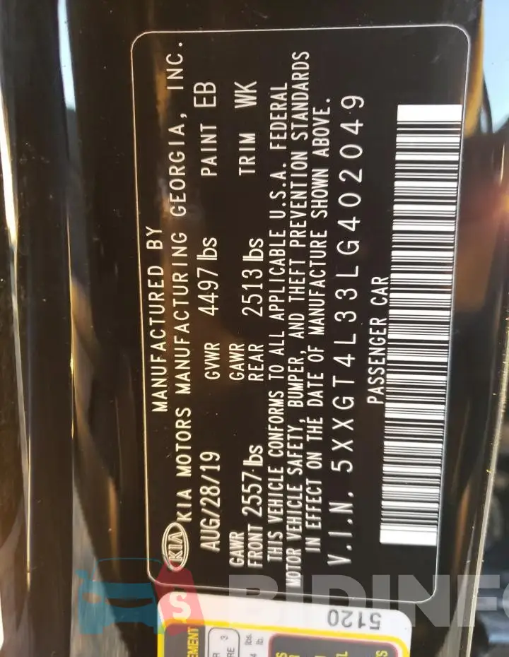 5XXGT4L33LG402049 Photo# 12