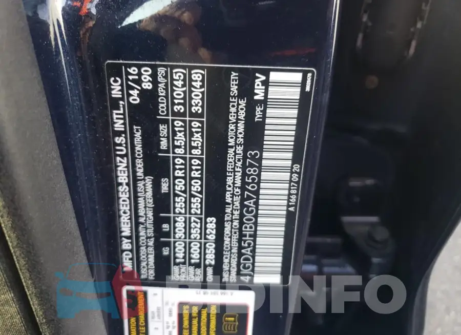 4JGDA5HB0GA765873 Photo# 12