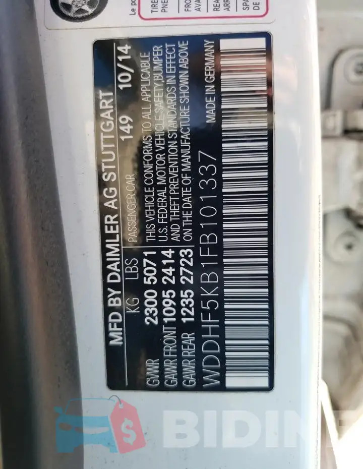 WDDHF5KB1FB101337 Photo# 12