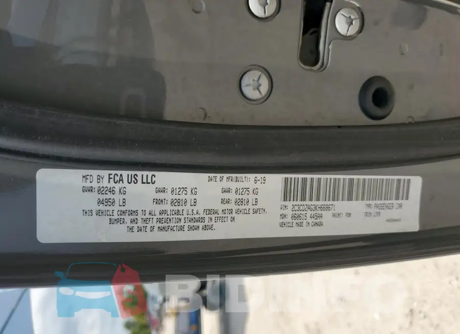 2C3CDZAG3KH668671 Photo# 13