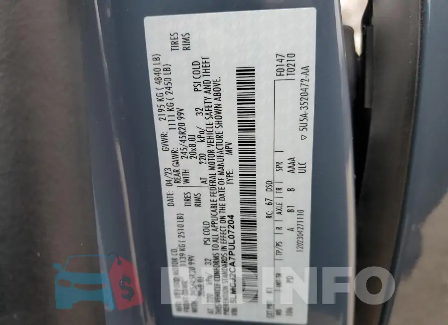 5LMCJ2CA7PUL07204 Photo# 13