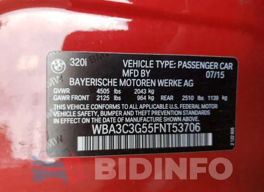 WBA3C3G55FNT53706 Photo# 12