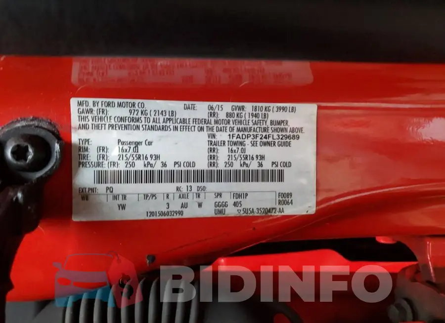 1FADP3F24FL329689 Photo# 12