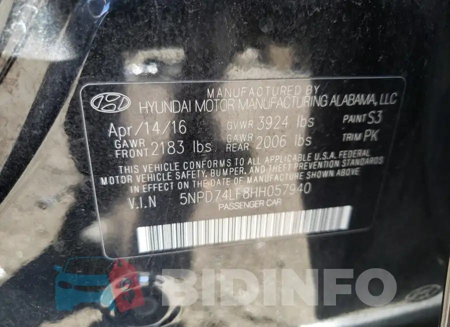 5NPD74LF8HH057940 Photo# 12