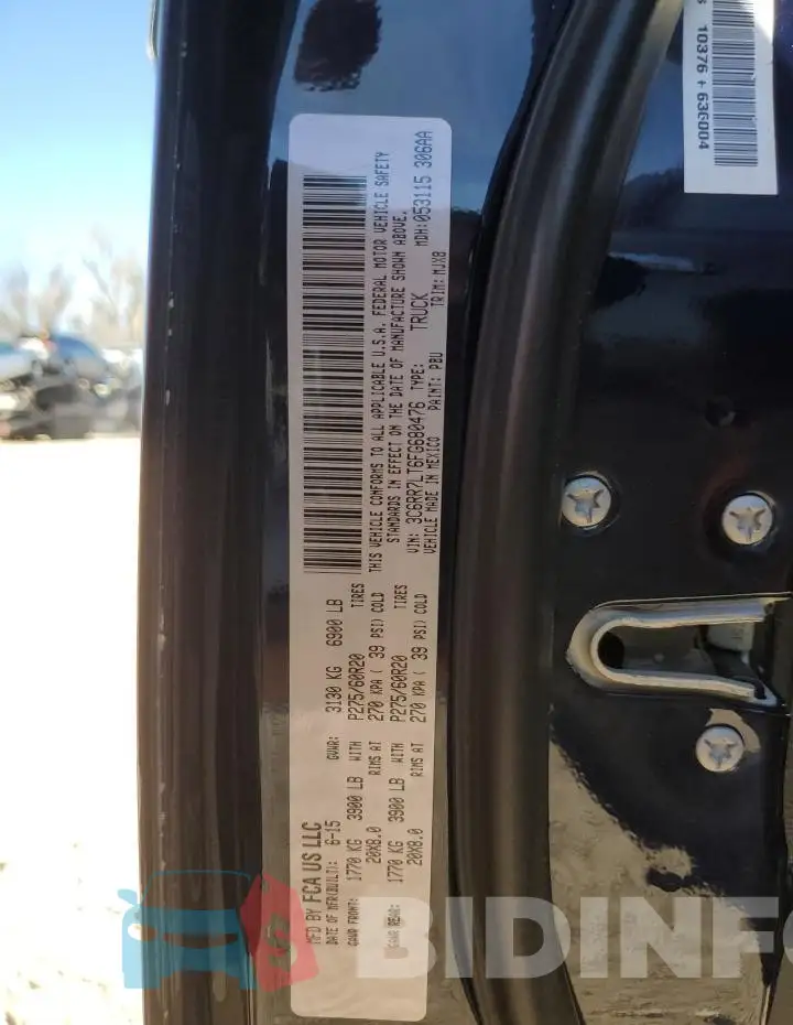 3C6RR7LT6FG680476 Photo# 12