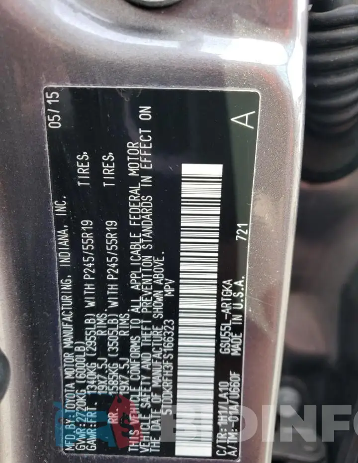 5TDDKRFH3FS166323 Photo# 12