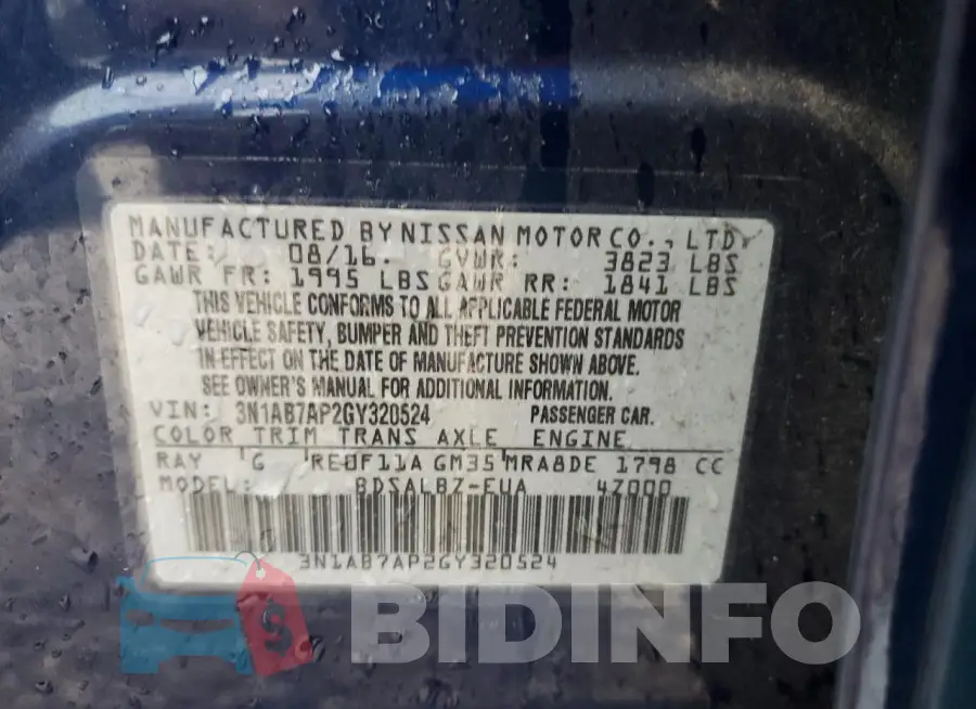 3N1AB7AP2GY320524 Photo# 12