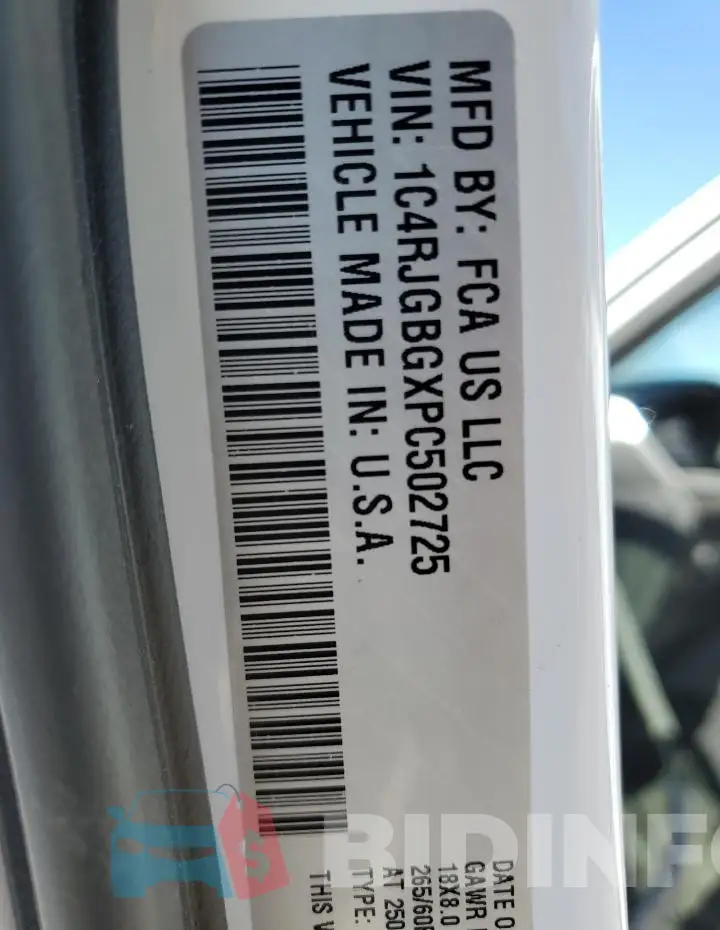 1C4RJGBGXPC502725 Photo# 14