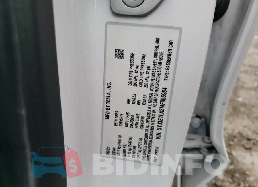 5YJ3E1EA2MF986984 Photo# 12