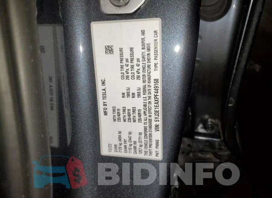 5YJ3E1EAXPF449168 Photo# 12
