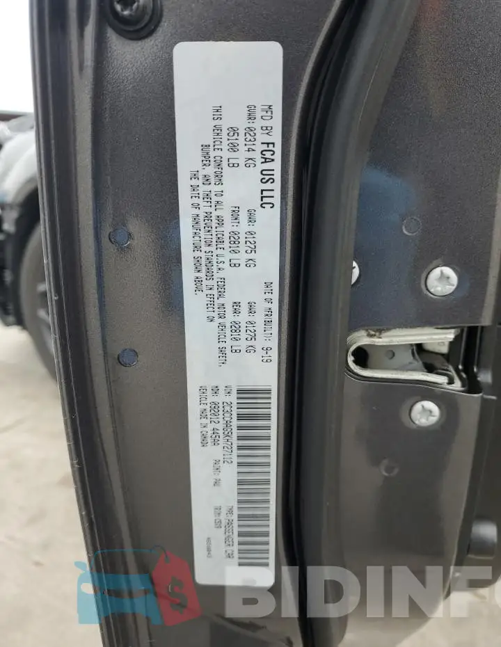 2C3CCAAG5KH727112 Photo# 12
