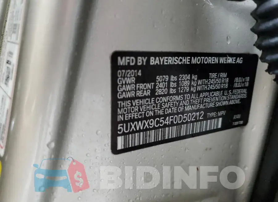 5UXWX9C54F0D50212 Photo# 13