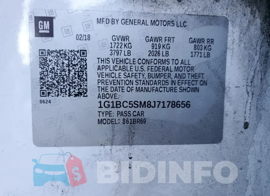 1G1BC5SM8J7178656 Photo# 12