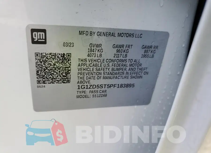 1G1ZD5ST5PF183895 Photo# 13