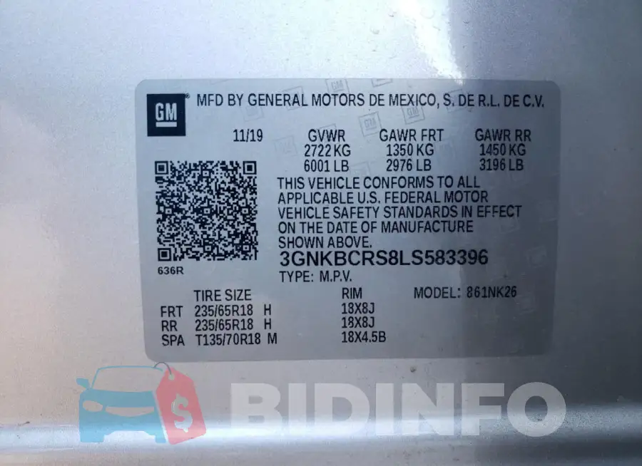 3GNKBCRS8LS583396 Photo# 13