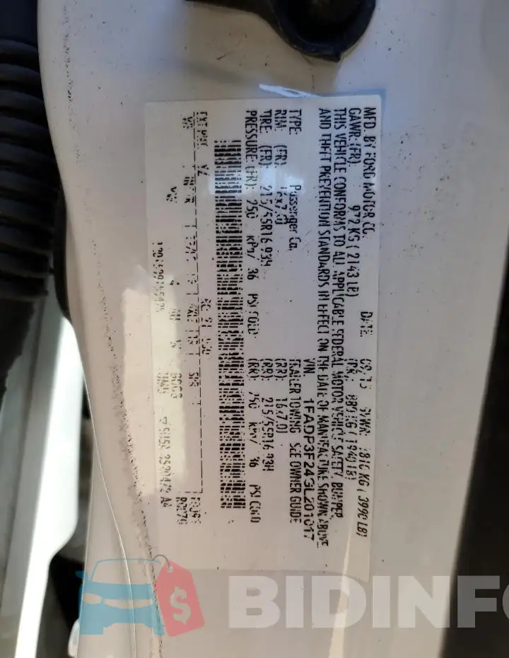 1FADP3F24GL201017 Photo# 12