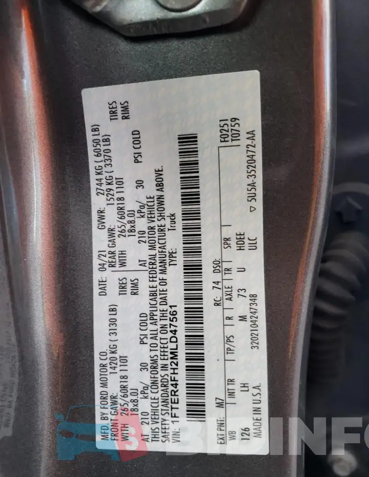 1FTER4FH2MLD47561 Photo# 12