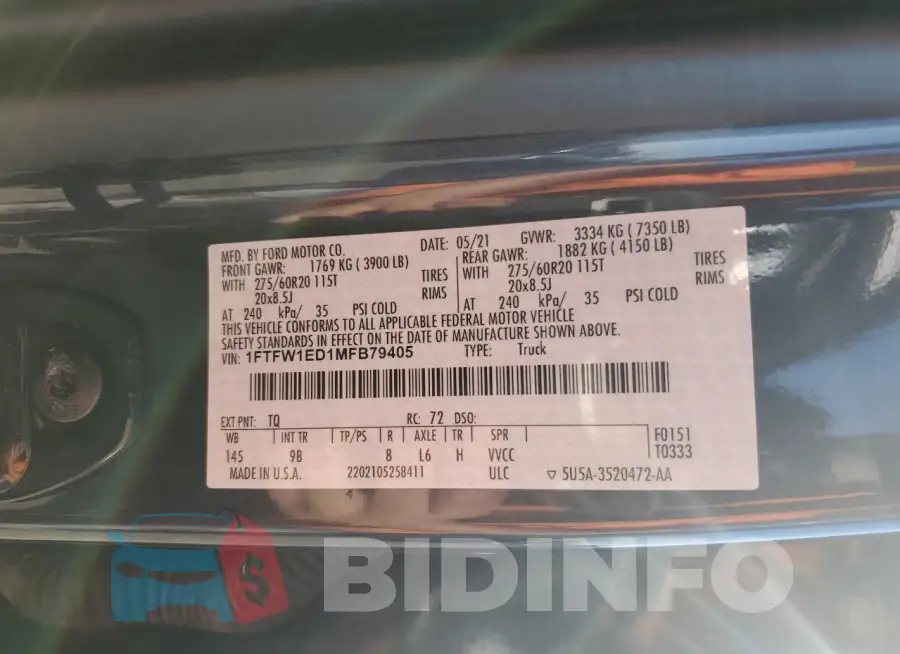 1FTFW1ED1MFB79405 Photo# 12