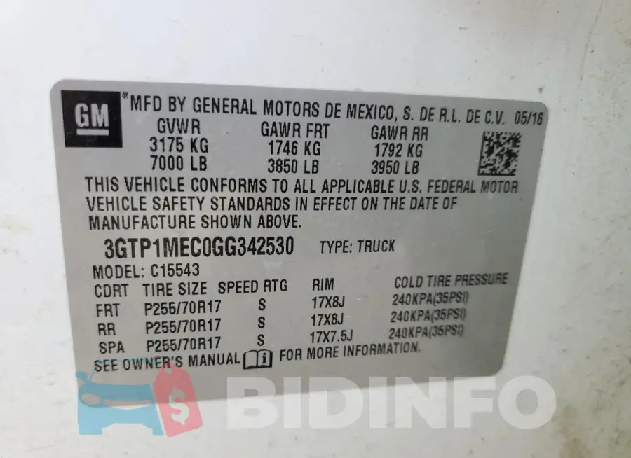 3GTP1MEC0GG342530 Photo# 12