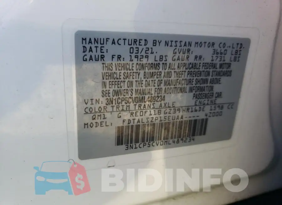 3N1CP5CV0ML489234 Photo# 12