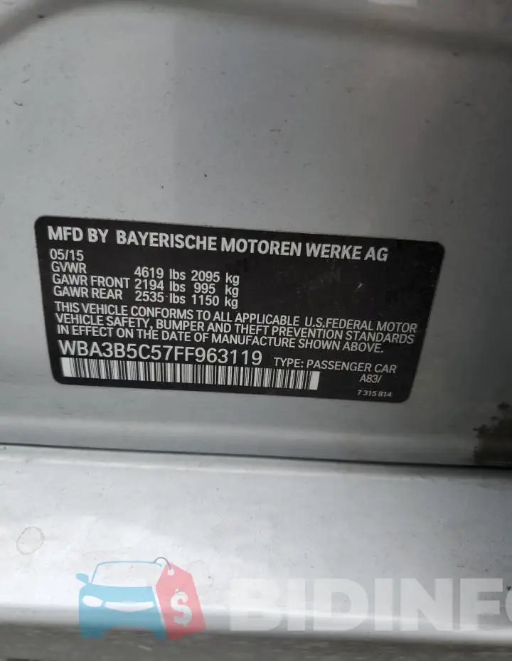 WBA3B5C57FF963119 Photo# 12