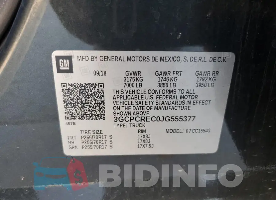 3GCPCREC0JG555377 Photo# 12