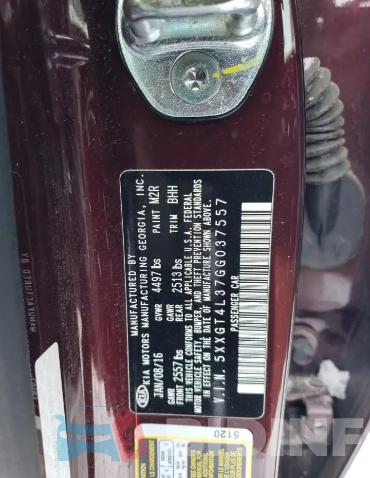5XXGT4L37GG037557 Photo# 12