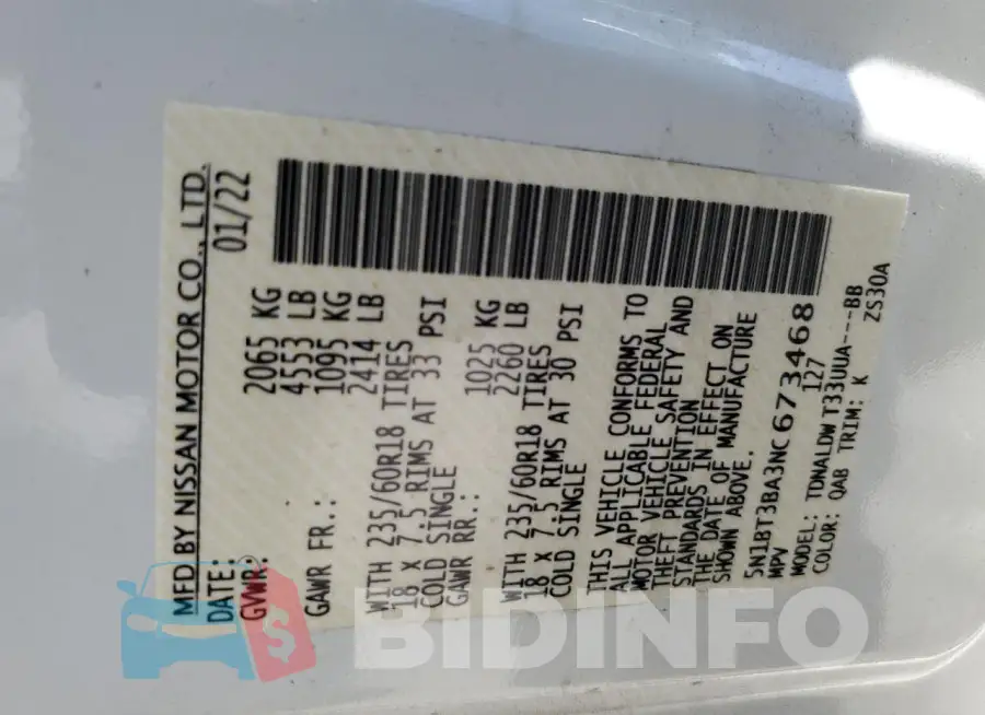 5N1BT3BA3NC673468 Photo# 12