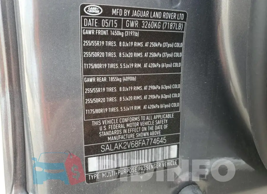 SALAK2V68FA774645 Photo# 12