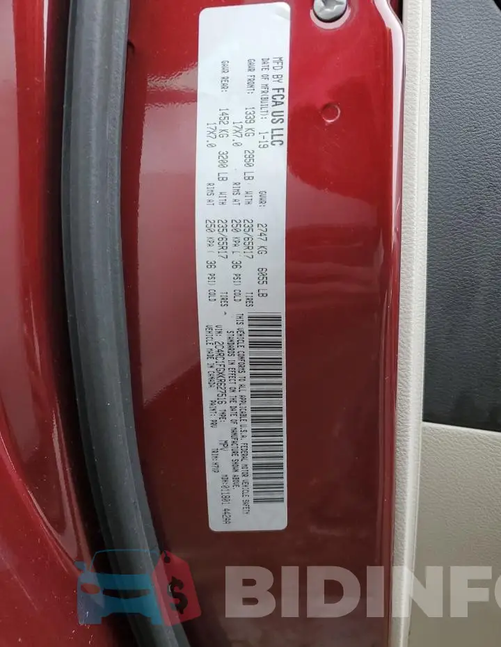 2C4RC1FGXKR627516 Photo# 12