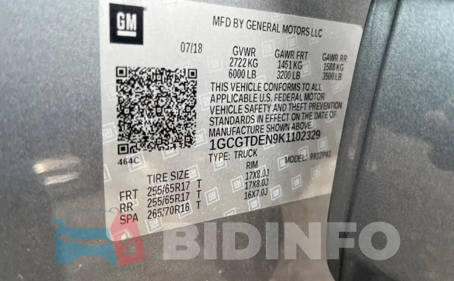 1GCGTDEN9K1102329 Photo# 10