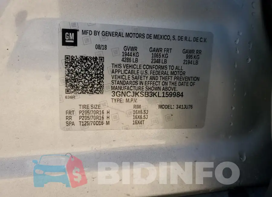 3GNCJKSB3KL159984 Photo# 12