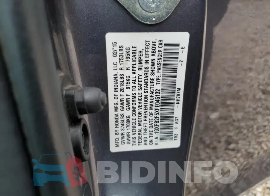 19XFB2F5XFE046132 Photo# 12