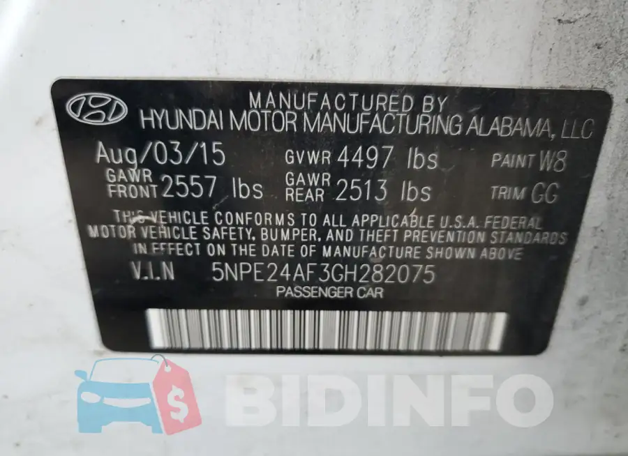 5NPE24AF3GH282075 Photo# 12