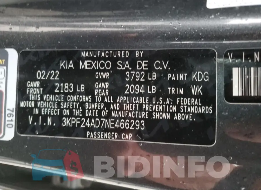 3KPF24AD7NE466293 Photo# 12