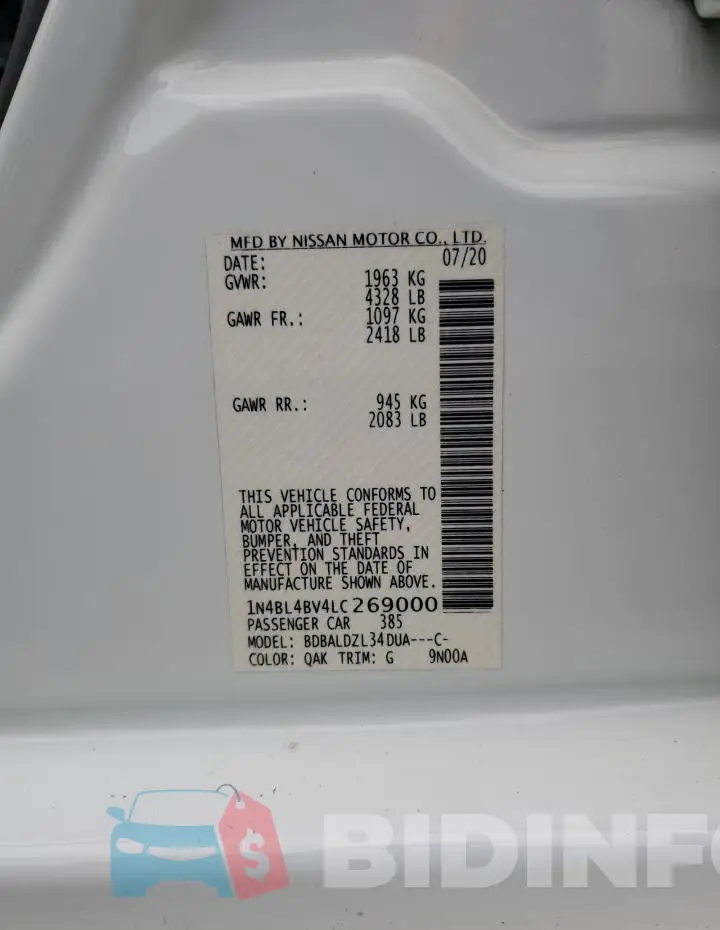 1N4BL4BV4LC269000 Photo# 13