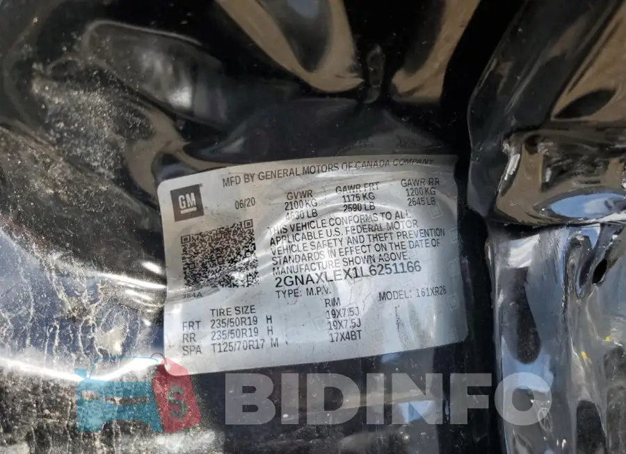 2GNAXLEX1L6251166 Photo# 12