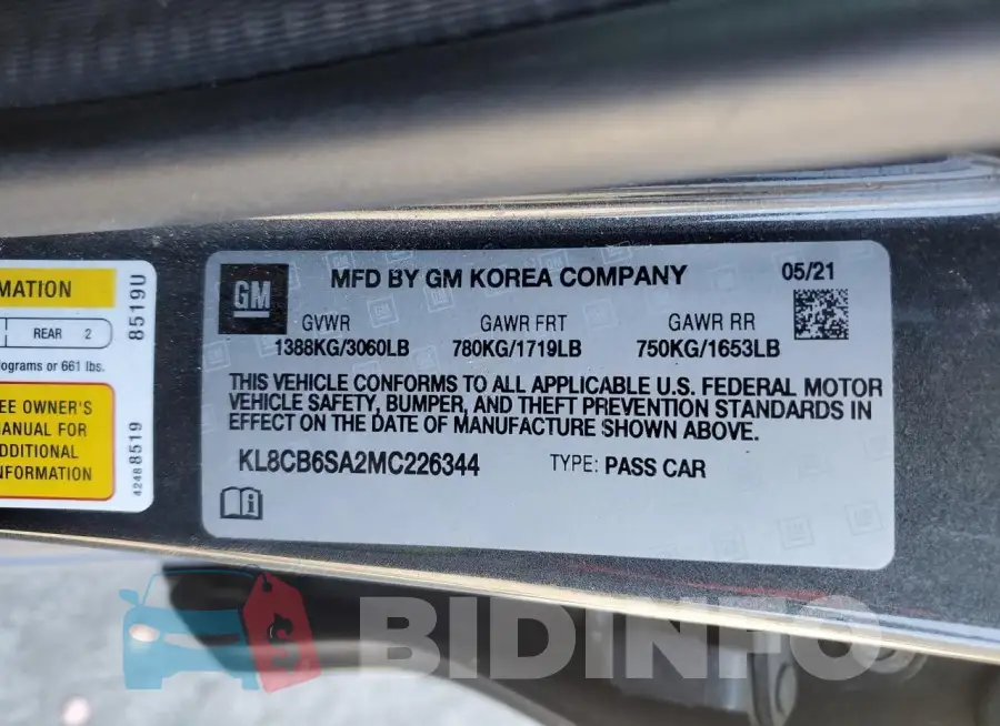 KL8CB6SA2MC226344 Photo# 12