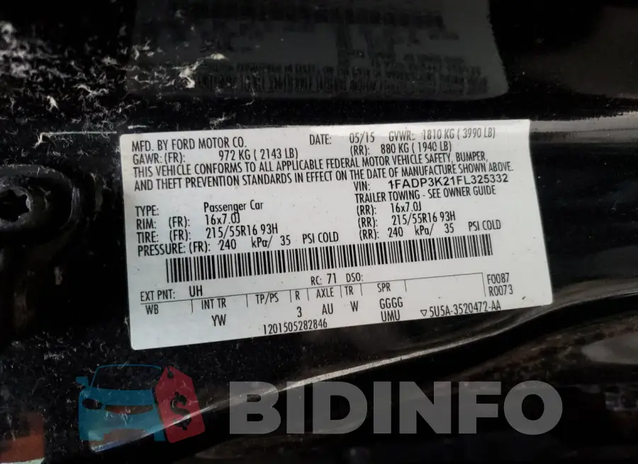 1FADP3K21FL325332 Photo# 12