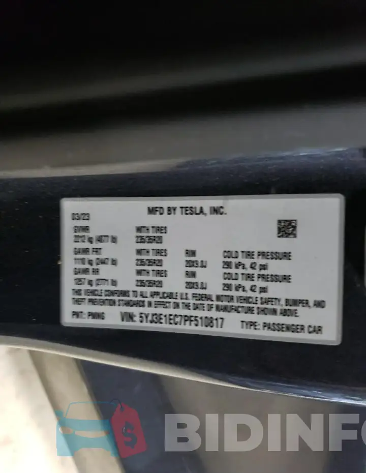 5YJ3E1EC7PF510817 Photo# 12