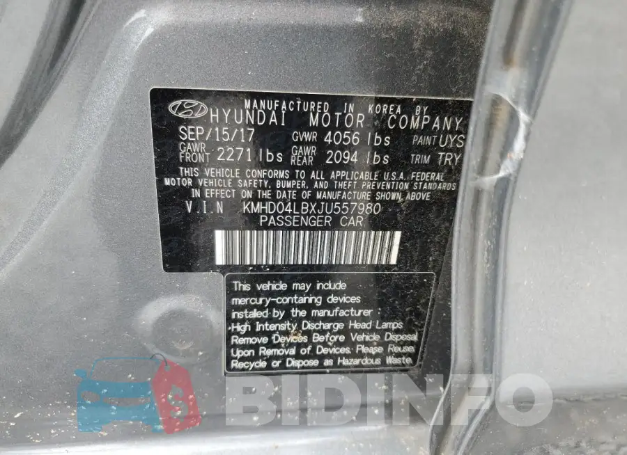 KMHD04LBXJU557980 Photo# 12
