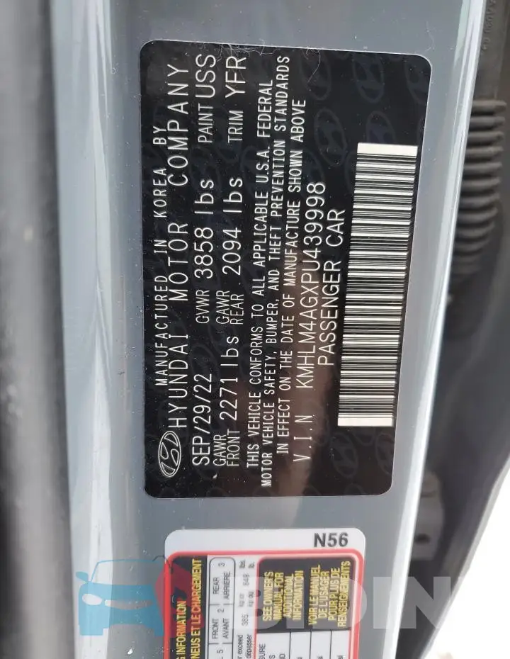 KMHLM4AGXPU439998 Photo# 12