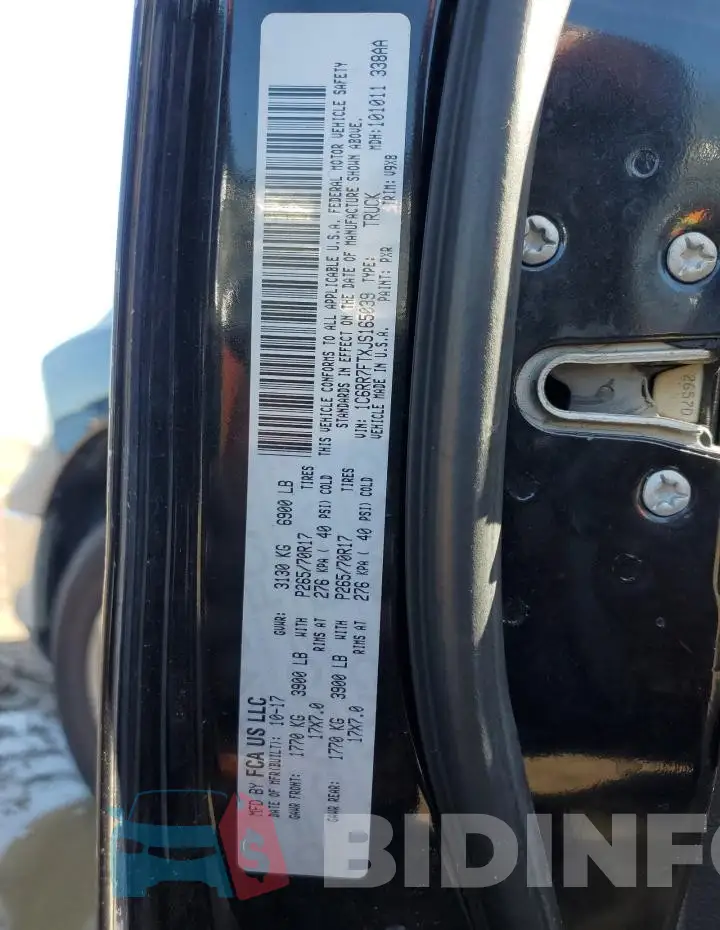 1C6RR7FTXJS165039 Photo# 12