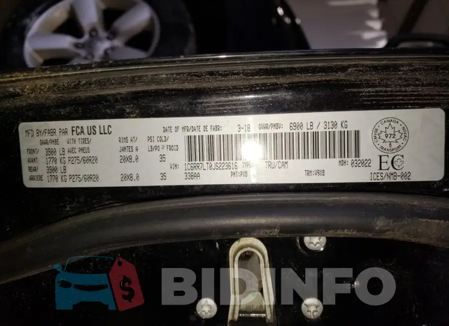 1C6RR7LT0JS223616 Photo# 12